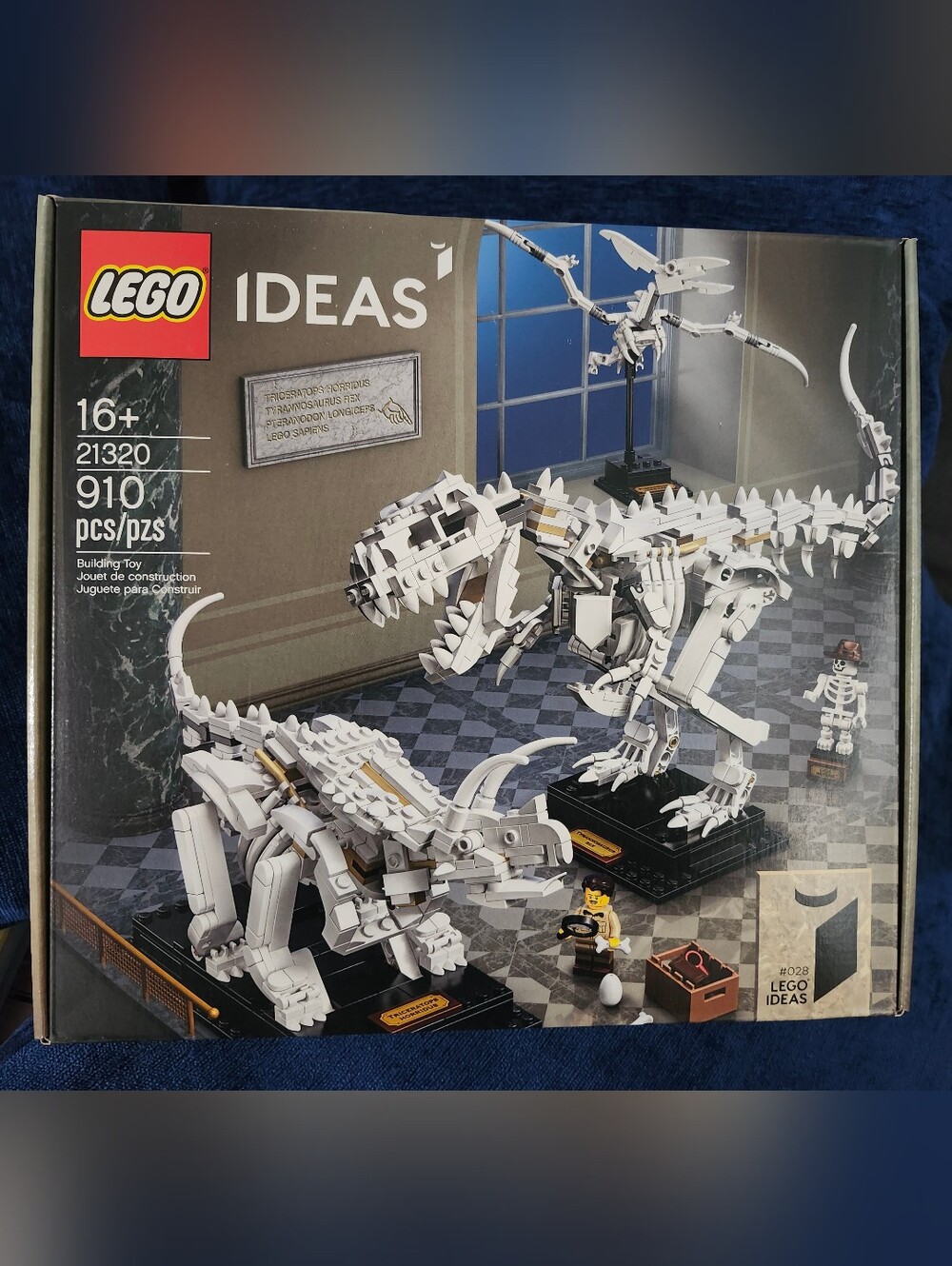 NIB Lego Ideas 21320 White Dinosaur Skeleton Display Set with Black Stands